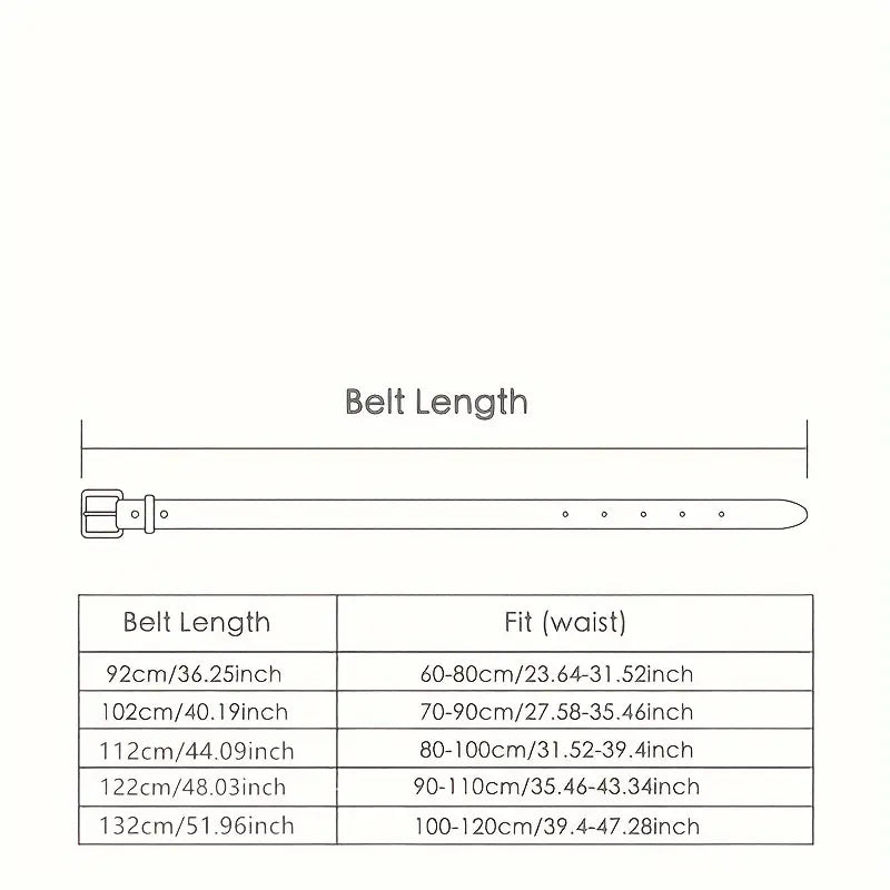 Retro Oval Pin Buckle Thin Belt