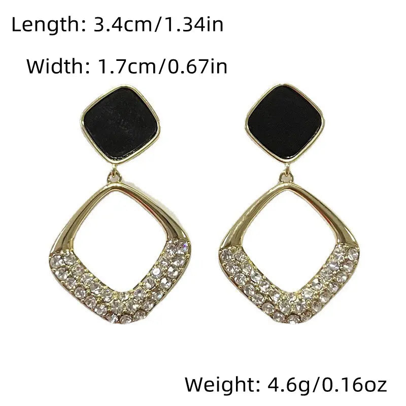 Vintage Oil Drop Gemstone Dangle Earrings