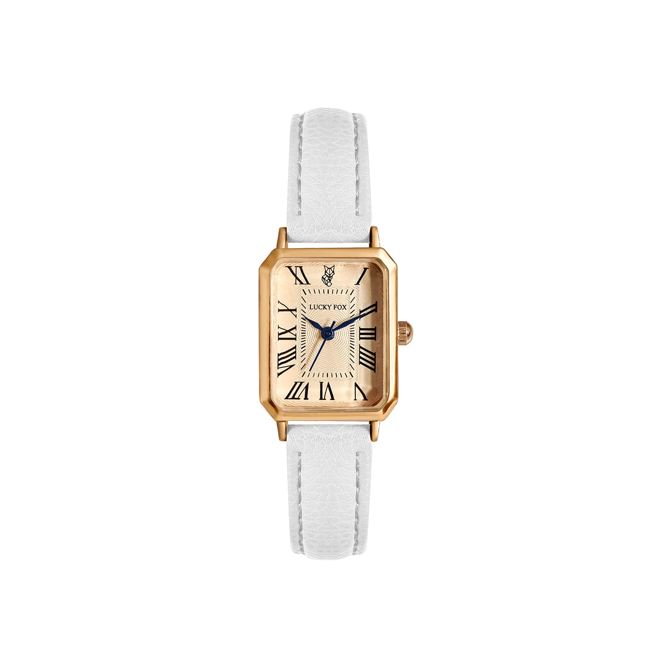 Fashion Retro Digital Dial Square Leather Strap Quartz Wristwatch