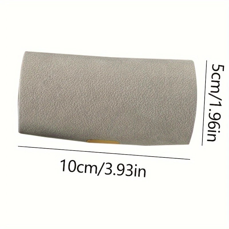 YelloTee luxury velvet jewelry organizer box for women, compact travel case with anti-tarnish storage for rings and accessories.