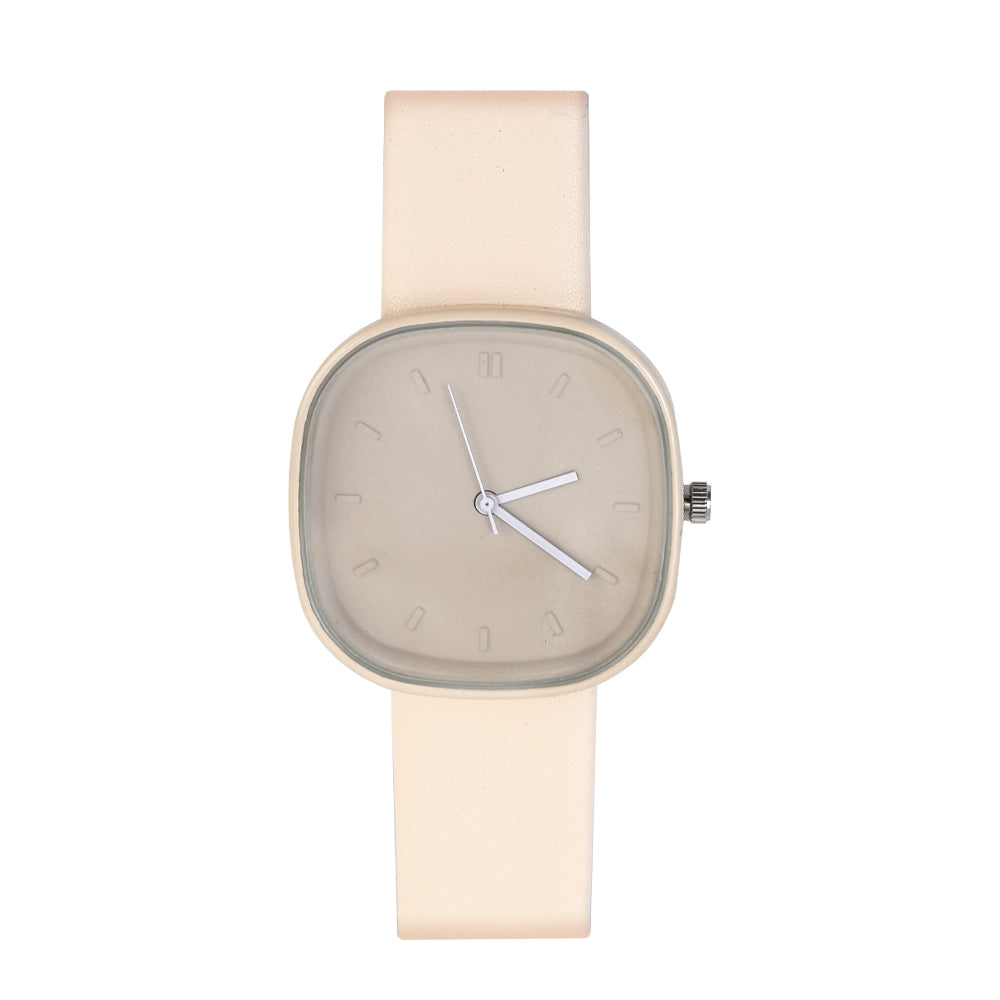 Yellotee Women’s Japanese Minimalist Square Quartz Watch with PU Band