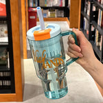 1200ml leak-proof travel water bottle with straw, YelloTee