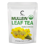 Mullein leaf tea for lung cleanse and respiratory support, YelloTee