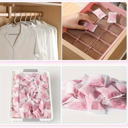20pcs Rose Scented Moisture Absorbing Bags – Closet & Drawer Air Fresheners