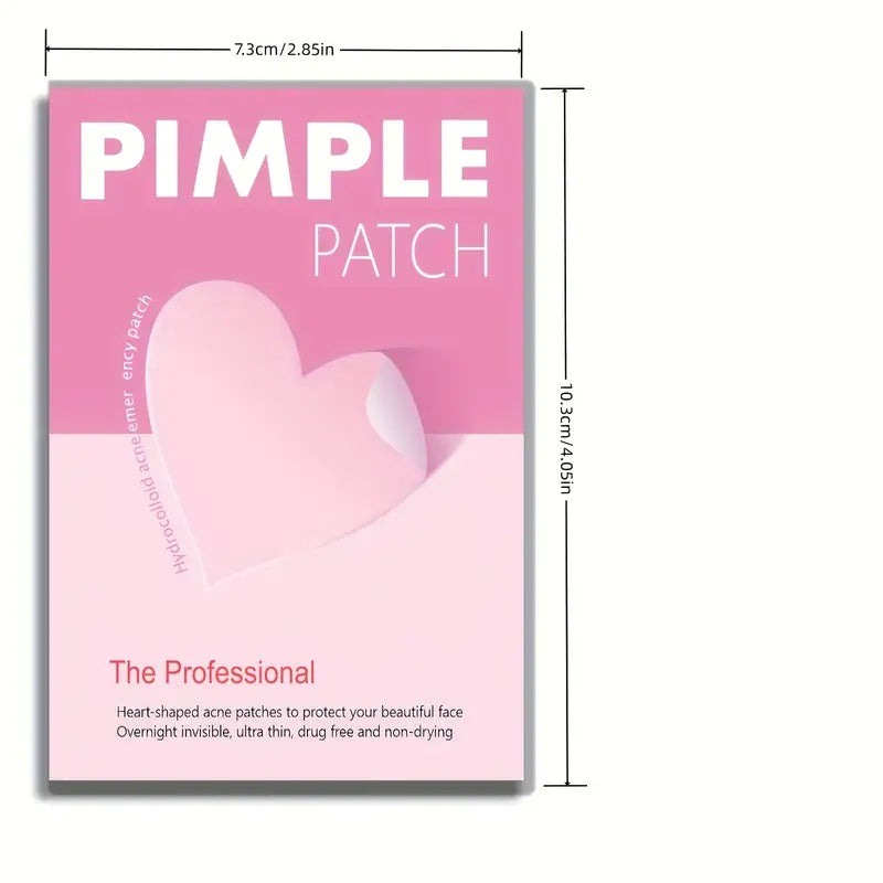 Cute Face Stickers with Pink Love Hearts (24pcs)– Acne & Pimple Covering Stickers