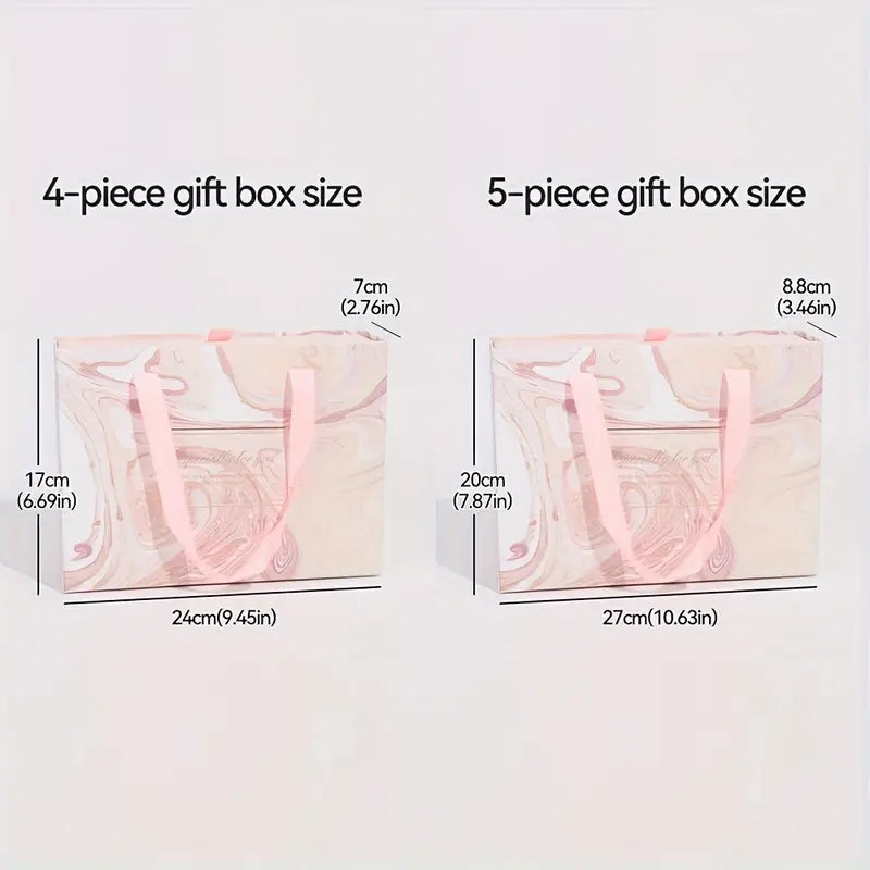 4-Can Set 14oz Stainless Steel Insulated Mugs – Holiday Gift Set with Gloves, Scarf & Dried Flowers