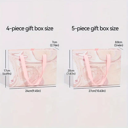 4-Can Set 14oz Stainless Steel Insulated Mugs – Holiday Gift Set with Gloves, Scarf & Dried Flowers