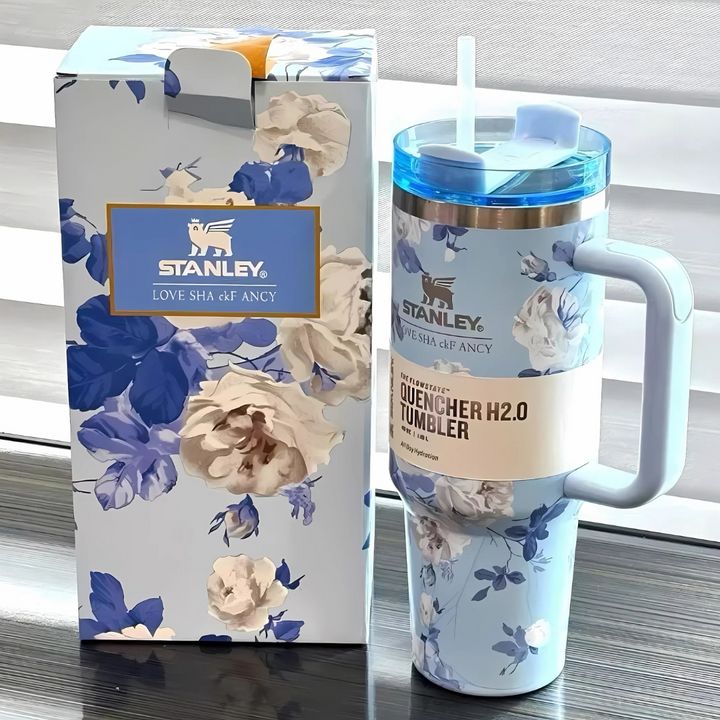 40oz Floral Stainless Steel Tumbler-with Gift Box