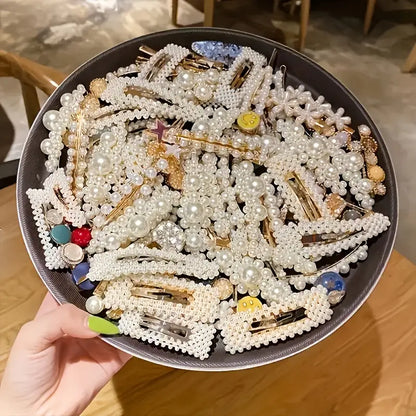 48pcs Cute Hair Clip Set – Elegant Pearl Barrettes for Daily Wear