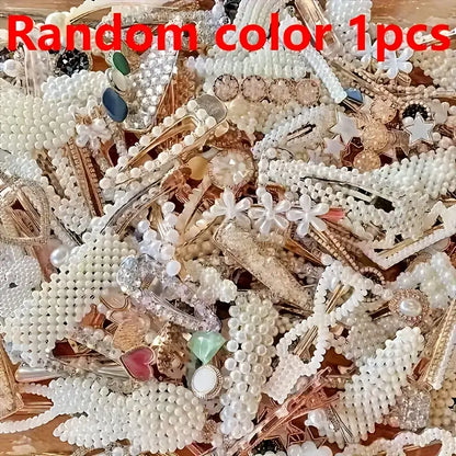 48pcs Cute Hair Clip Set – Elegant Pearl Barrettes for Daily Wear