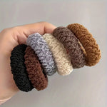 5pcs Thick Elastic Hairband Set – Soft Ponytail Ties for Women
