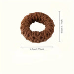 5pcs Thick Elastic Hairband Set – Soft Ponytail Ties for Women
