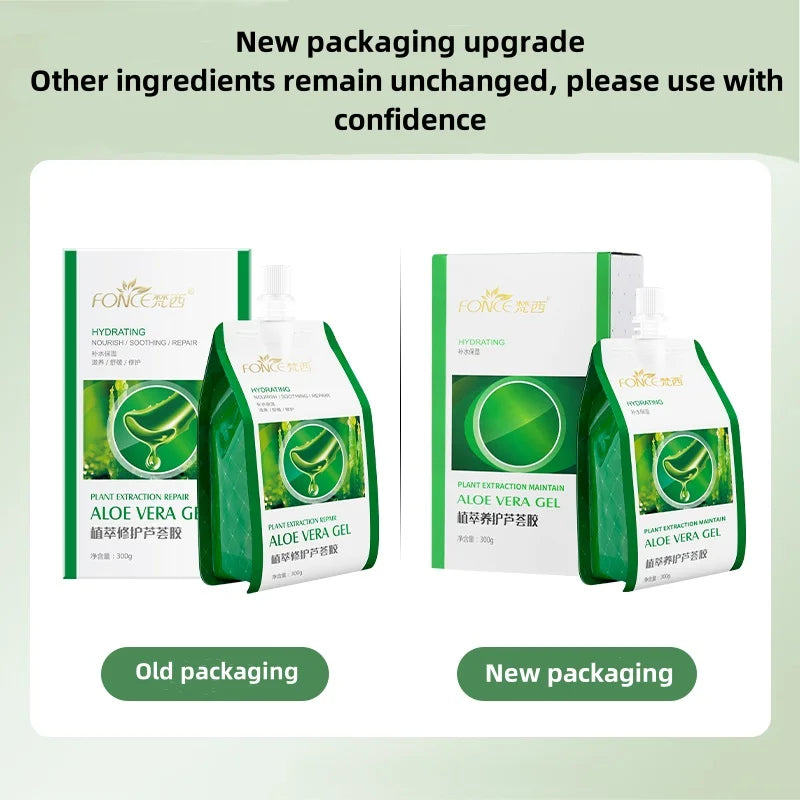 FONCE Organic Pure Aloe Vera Gel – 300g Moisturizing & Soothing Care