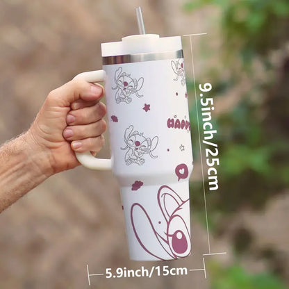 Disney Stitch 40oz Insulated Tumbler – Cute Stainless Steel Cup with Straw