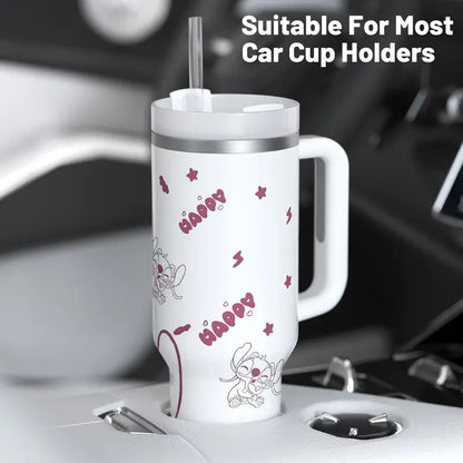 Disney Stitch 40oz Insulated Tumbler – Cute Stainless Steel Cup with Straw
