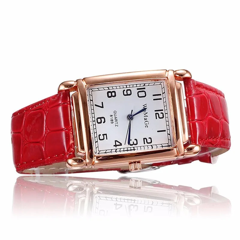 New Square Rose Gold Wrist Watches for Women
