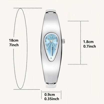 PINTIME Y2K Retro Quartz Watch – Water Drop Design Unisex Wristwatch
