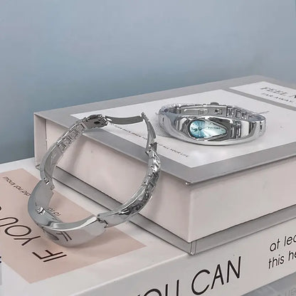 PINTIME Y2K Retro Quartz Watch – Water Drop Design Unisex Wristwatch