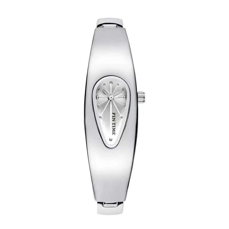 PINTIME Y2K Retro Quartz Watch – Water Drop Design Unisex Wristwatch