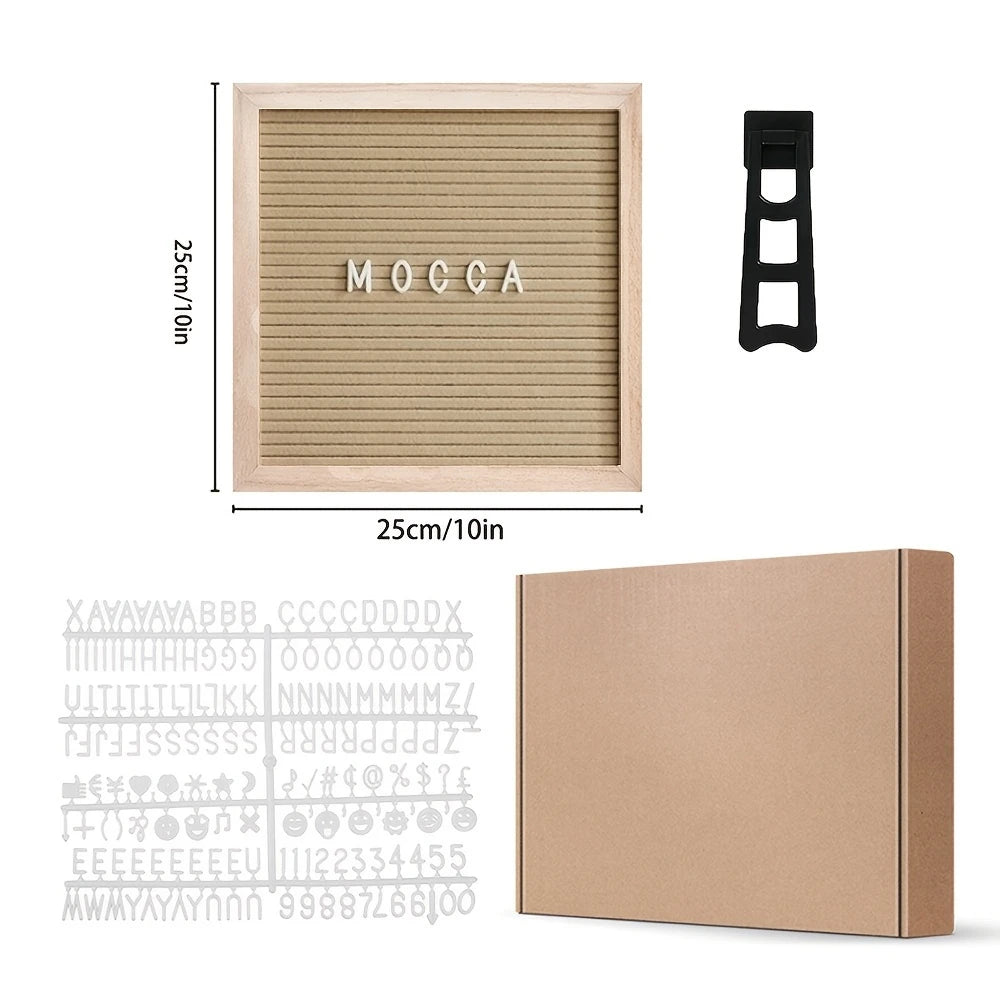 Vintage brown felt letterboard with interchangeable letters for DIY decor, notes, and seasonal displays