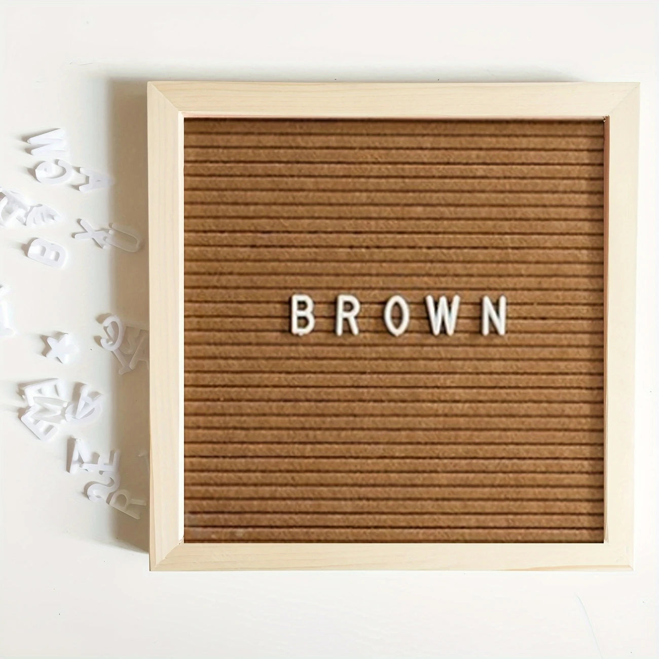 Vintage brown felt letterboard with interchangeable letters for DIY decor, notes, and seasonal displays