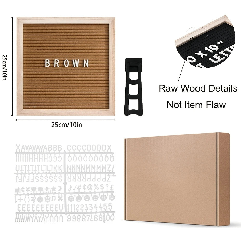 Vintage Brown Felt Letterboard – DIY Message Board