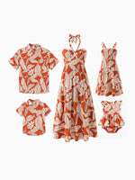 Coral Breeze family matching set in red, YelloTee