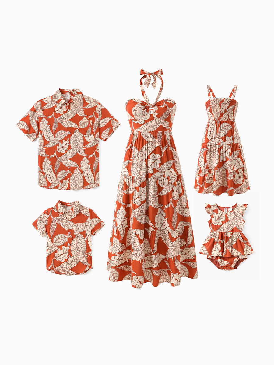 Coral Breeze family matching set in red, YelloTee