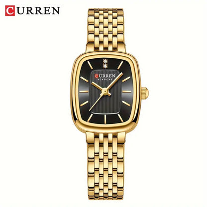 CURREN Women’s Original Stainless Steel Square Subdial Watch
