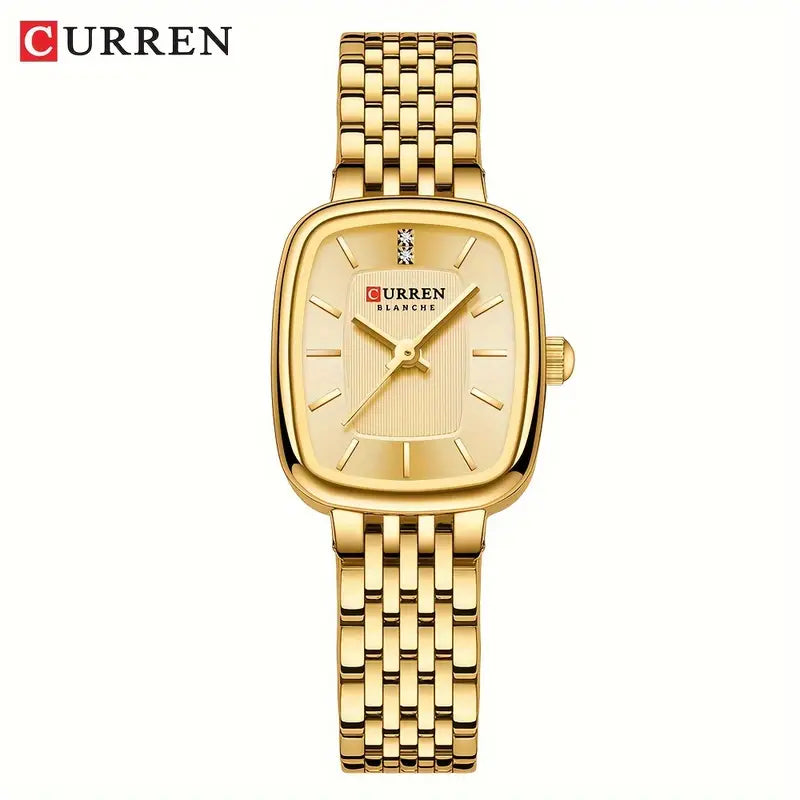 CURREN Women’s Original Stainless Steel Square Subdial Watch