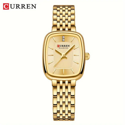 CURREN Women’s Original Stainless Steel Square Subdial Watch