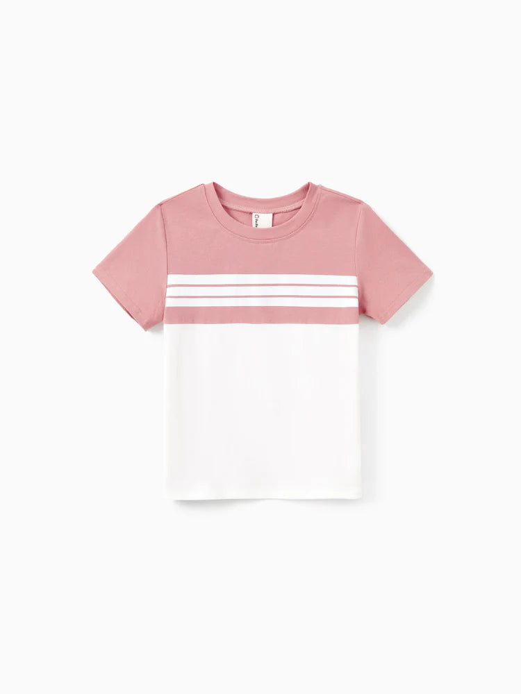 Blue Tee & Pink Floral Family Set
