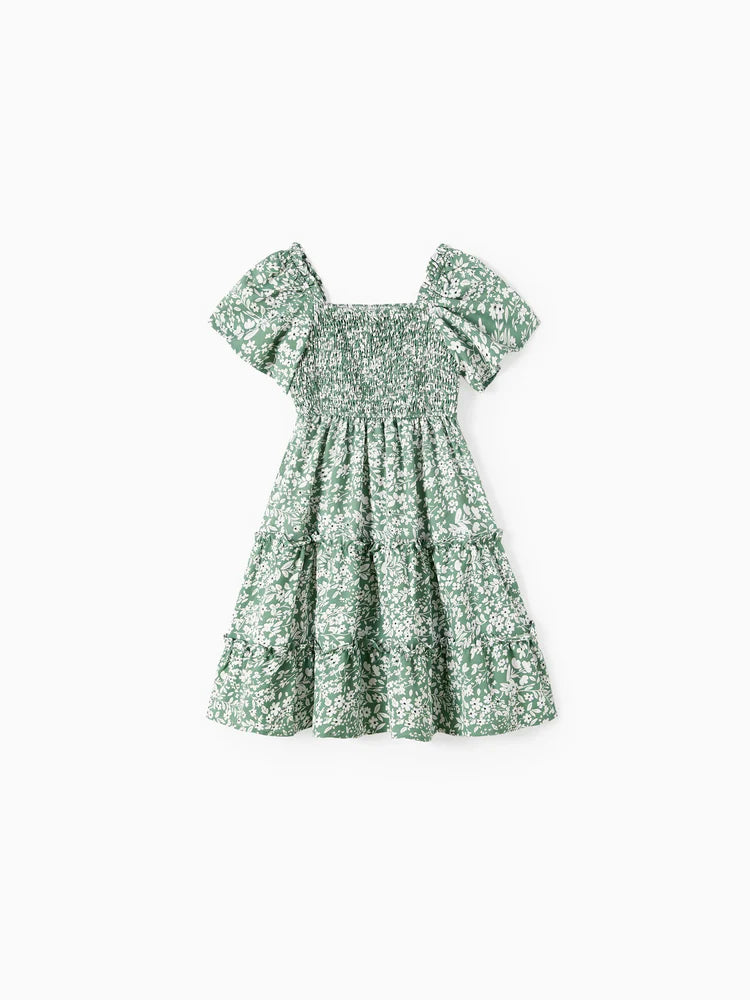 Blue Tee & Pink Floral Family Set