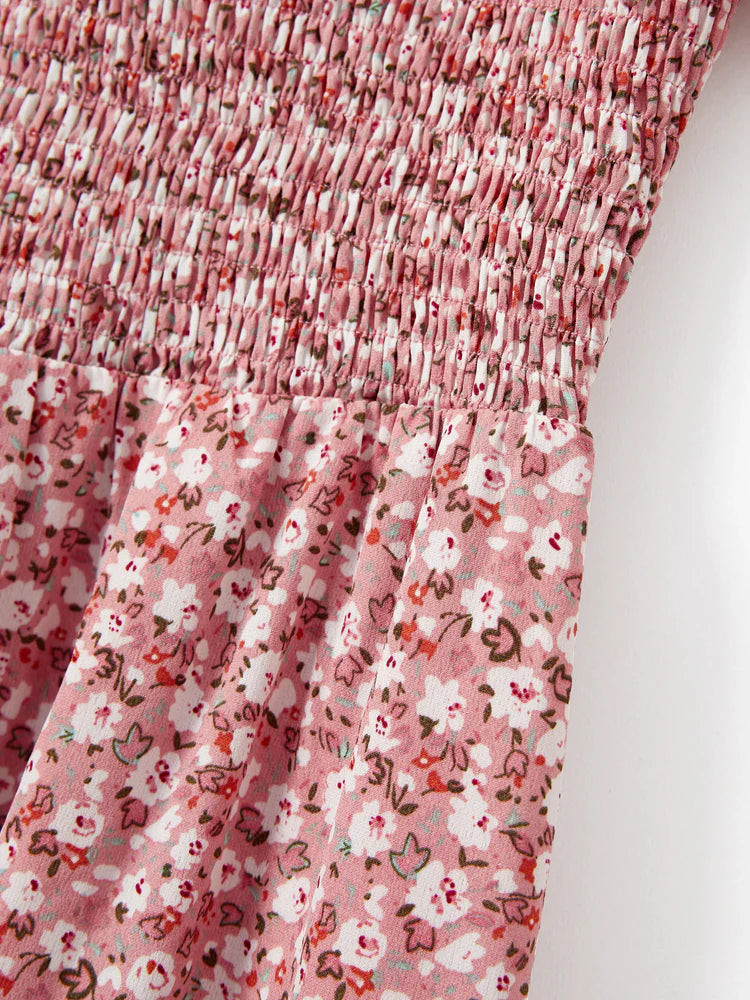 Blue Tee & Pink Floral Family Set
