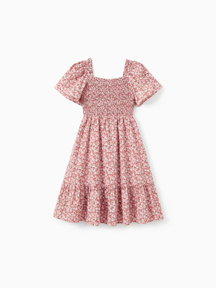 Blue Tee & Pink Floral Family Set