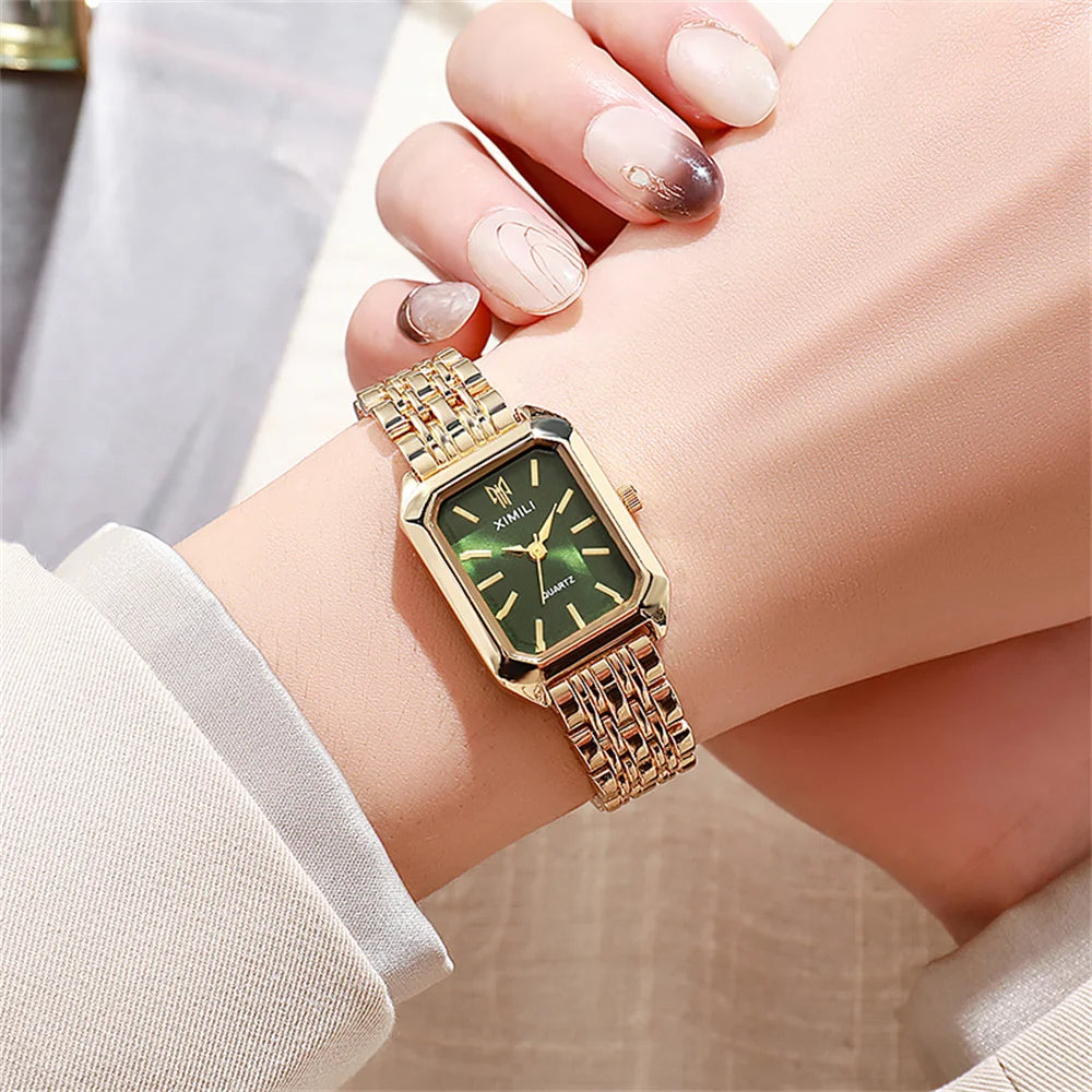 Luxury Ladies' Gold-Plated Quartz Watch