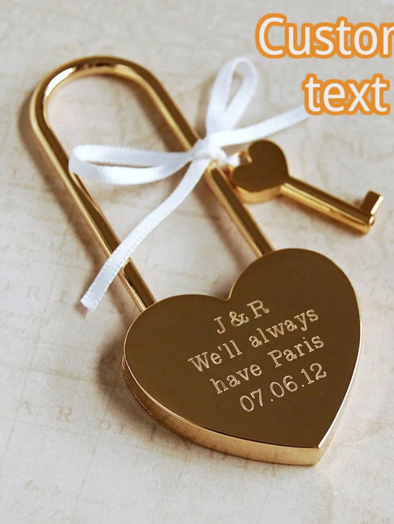 Personalized Heart Love Lock