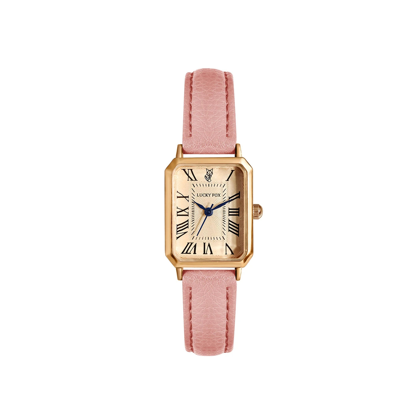 Fashion Retro Digital Dial Square Leather Strap Quartz Wristwatch
