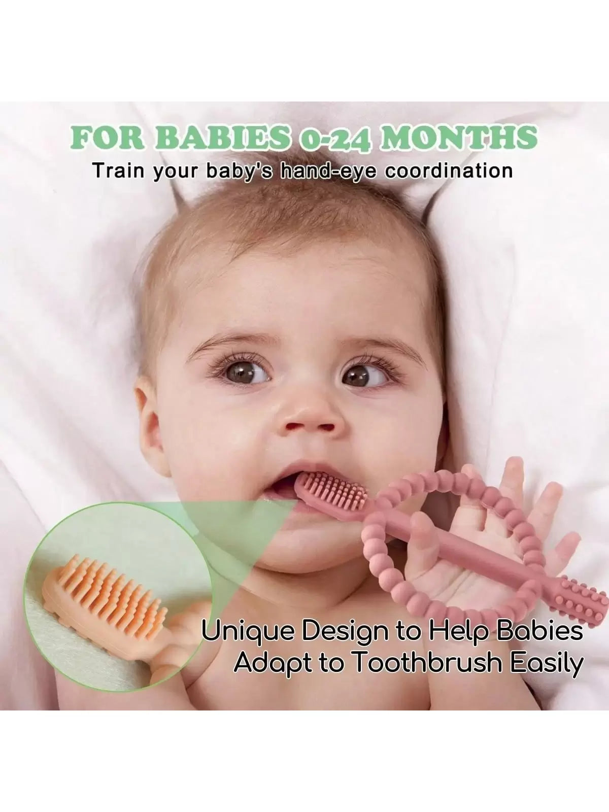 Silicone Baby Teether (6–18 Months)