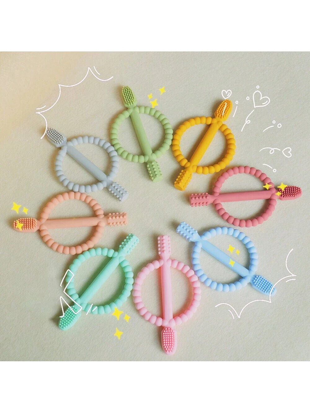 Silicone Baby Teether (6–18 Months)
