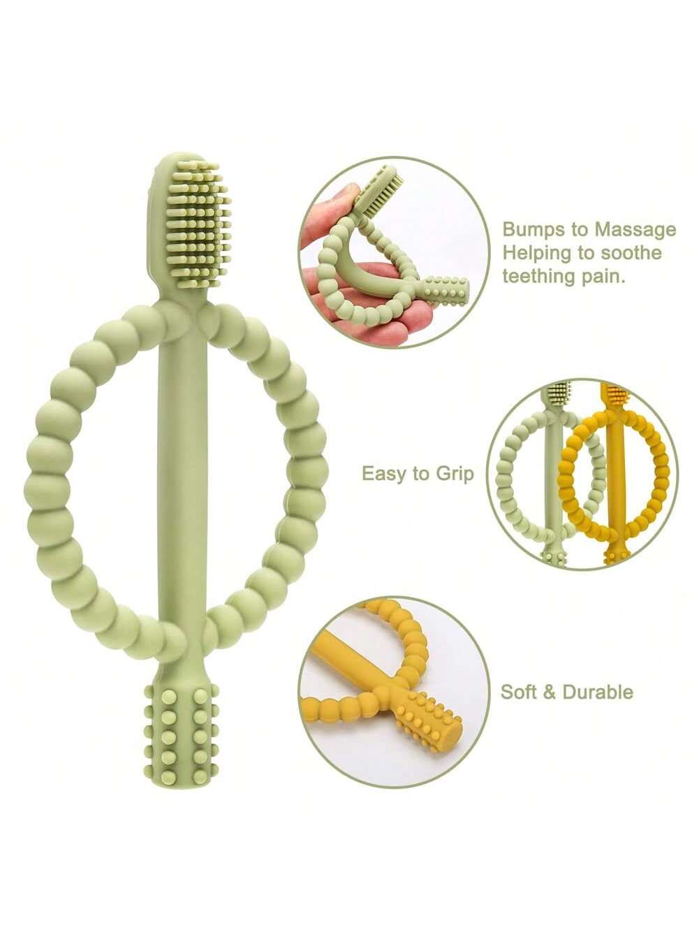 Silicone Baby Teether (6–18 Months)