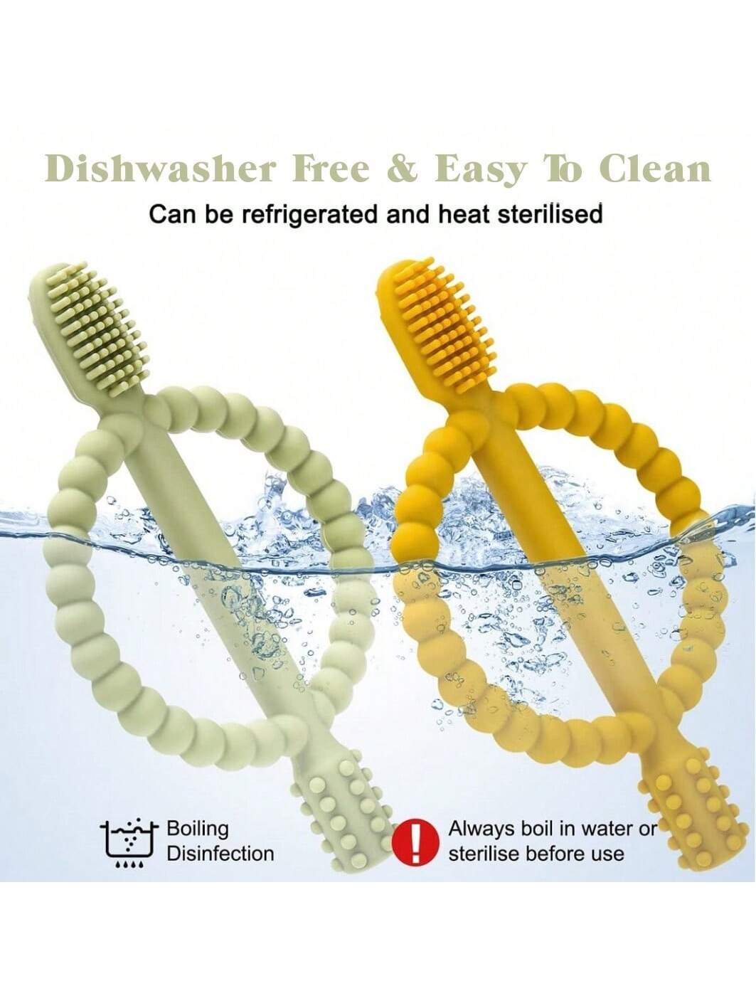 Silicone Baby Teether (6–18 Months)