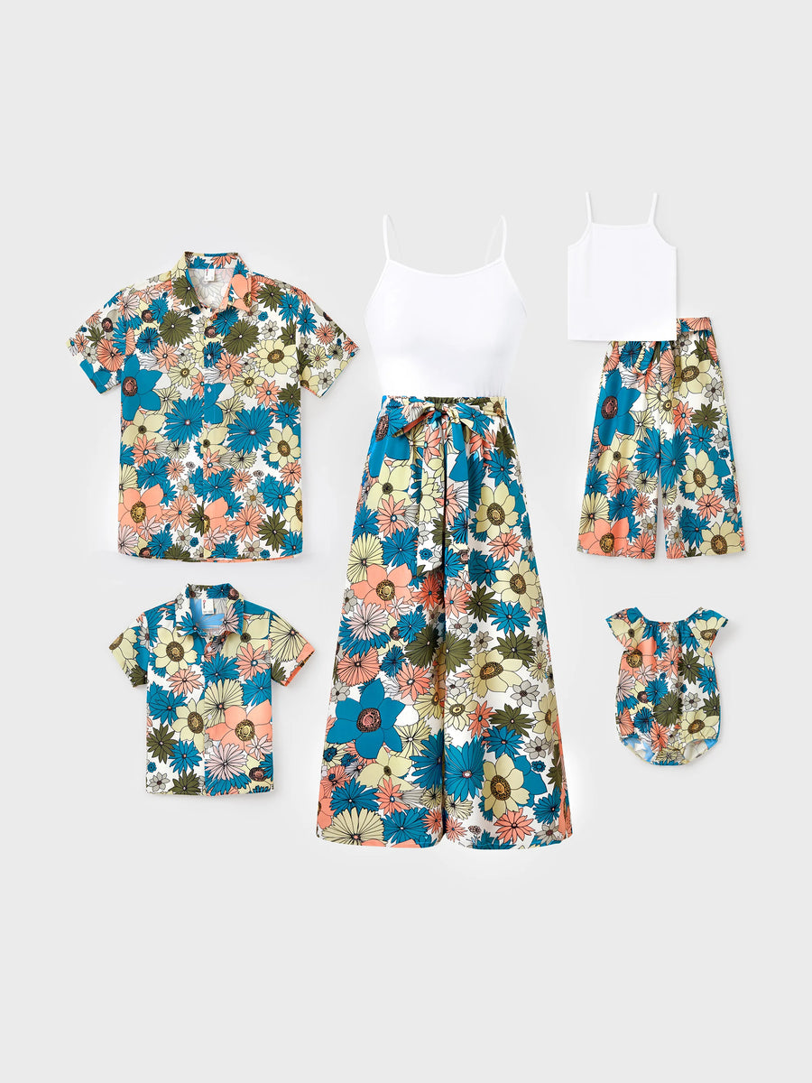 Sunshine Bloom family matching set in multi-color, YelloTee