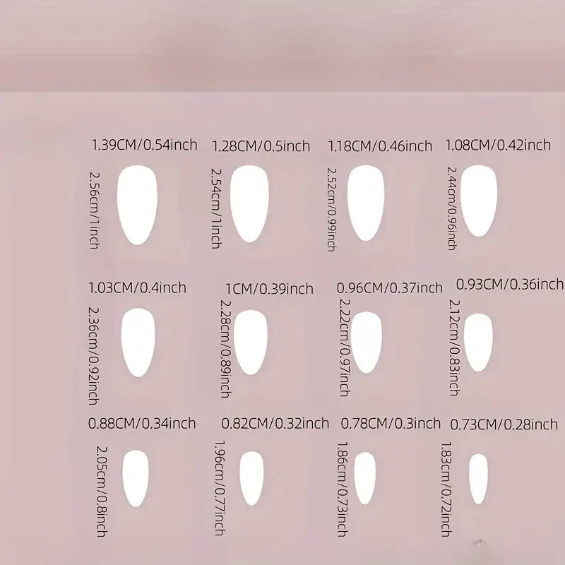 24pcs Chic Wine Red Press-On Nails – Glossy Almond Shape Acrylic False Nails