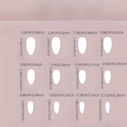 24pcs Chic Wine Red Press-On Nails – Glossy Almond Shape Acrylic False Nails