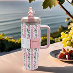 Stainless Steel Travel Tumbler with Handle – 40oz