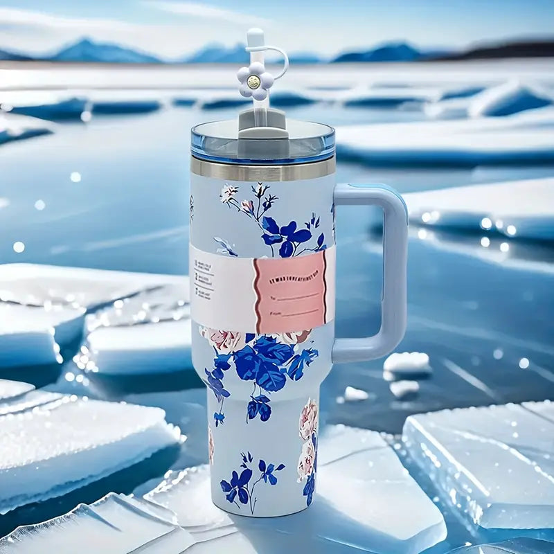 Stainless Steel Travel Tumbler with Handle – 40oz