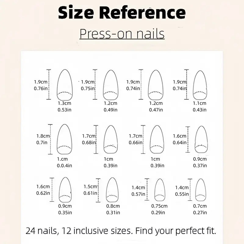 YelloTee Blue Gradient French Tip Press-On Nails – 24pcs Long Almond Shape with 3D Stripes and Glossy Finish