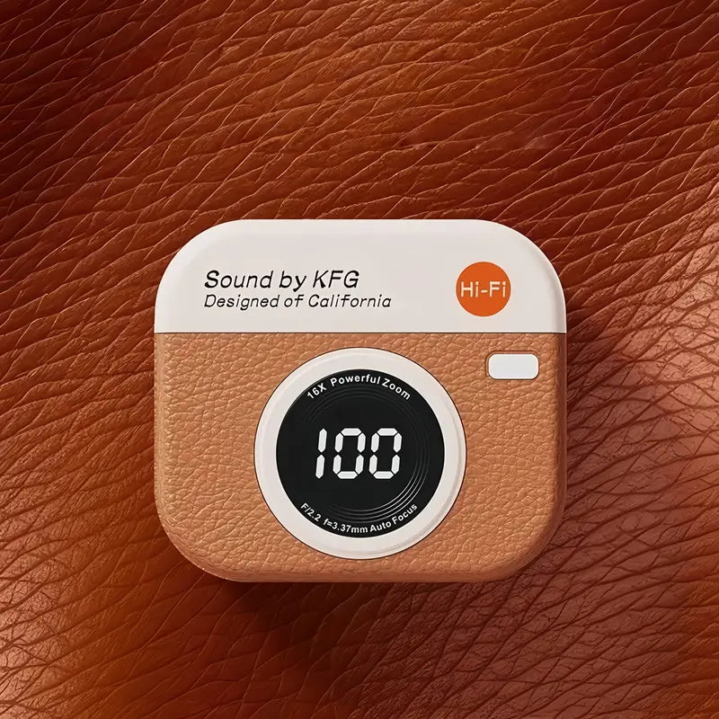 British Retro Wireless Earbuds with Microphone and Type-C Charging