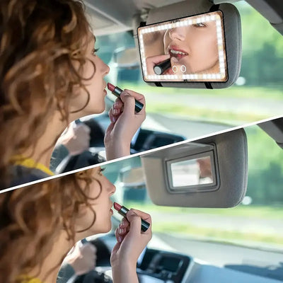 Cartoon LED Makeup Mirror with USB & Wall Mount | Portable Beauty Light
